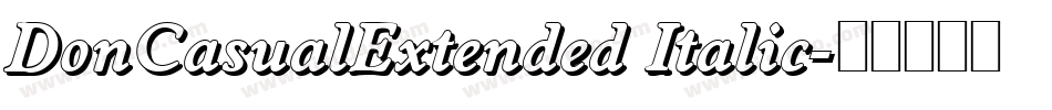 DonCasualExtended Italic字体转换